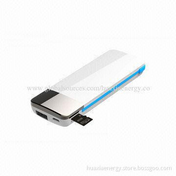 New Design 5,000mAh Mobile Power Banks for iPhone & iPad, 5V/1,000mAh Input, 6-8 Hours Charging Time